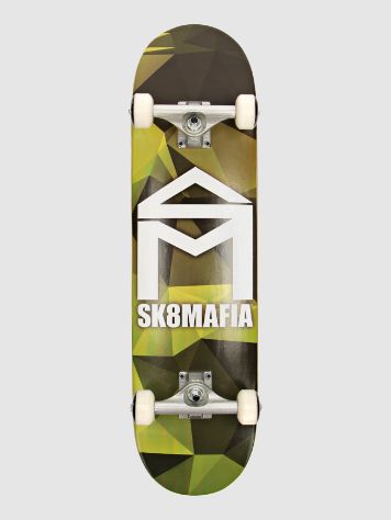 SK8 Mafia House Logo Camo 7.87&quot; Skateboard Completo
