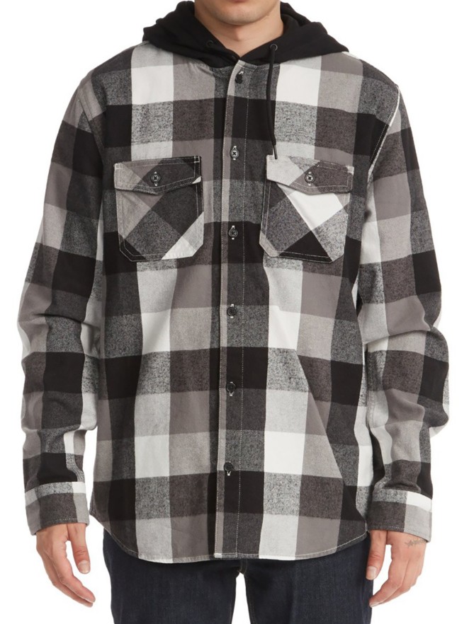 DC Ruckus Hooded Flannel Skjorte