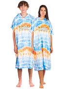 Mix Up Print Hooded Surf Poncho