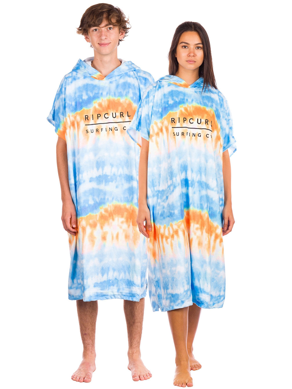 Mix Up Print Hooded Surf poncho
