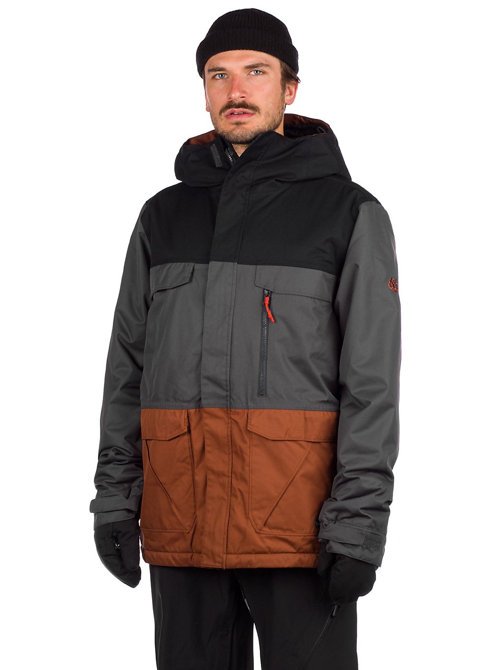 686 Infinity Insulated Jacket charcoal colorblock