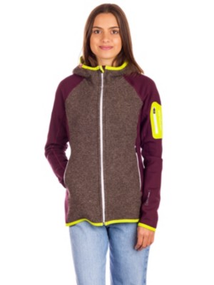 Plus Classic Knit Hooded Fleece Jacket