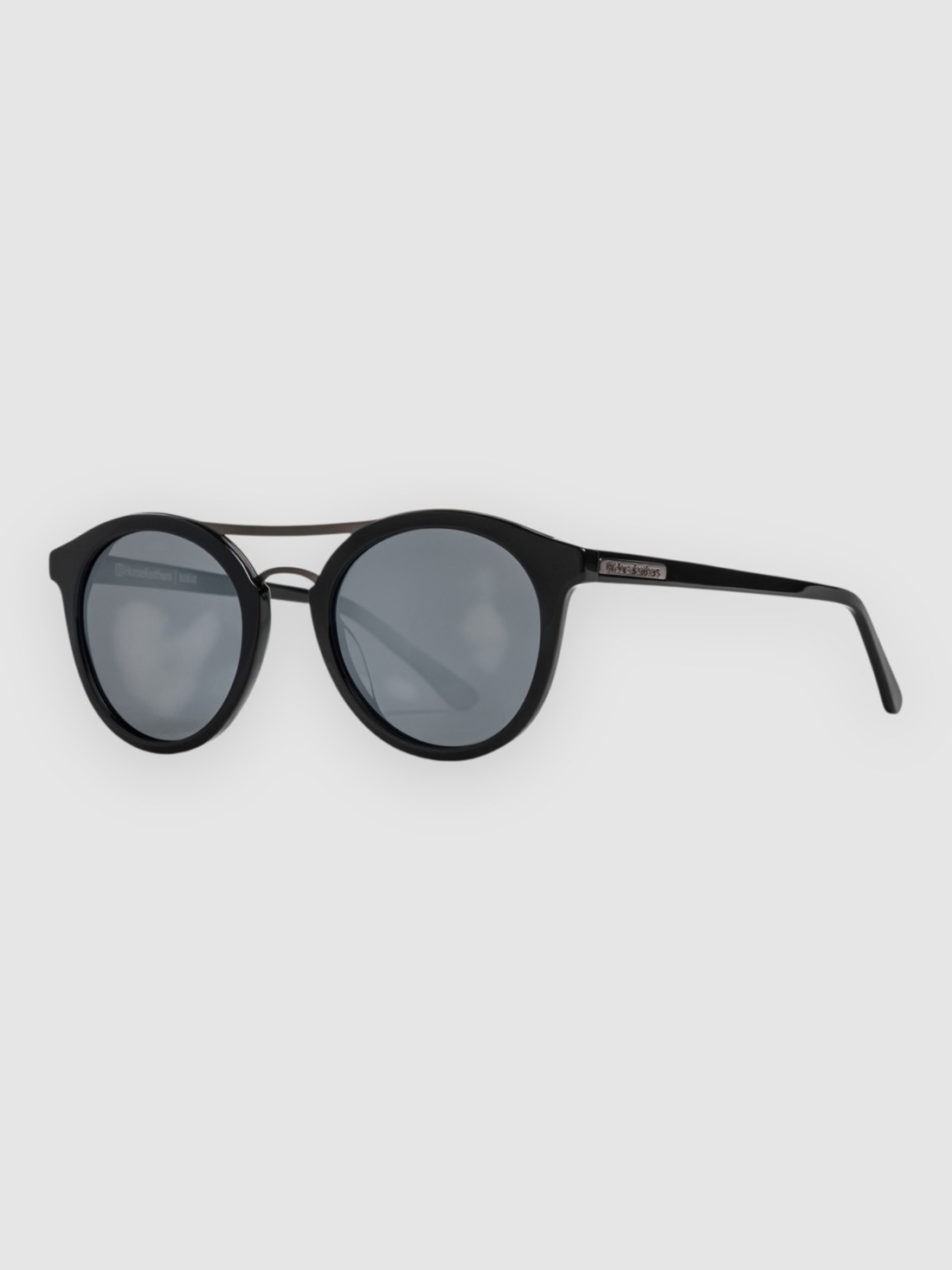 Horsefeathers Gloss Black Sonnenbrille mirror white