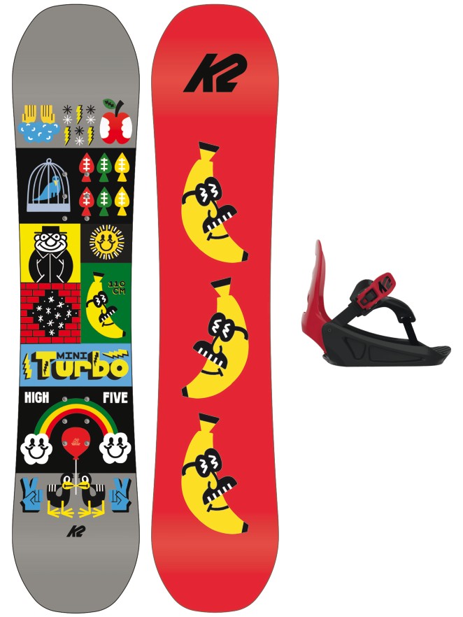 K2 Mini Turbo 120 + Mini Turbo S 2023 Snowboard set