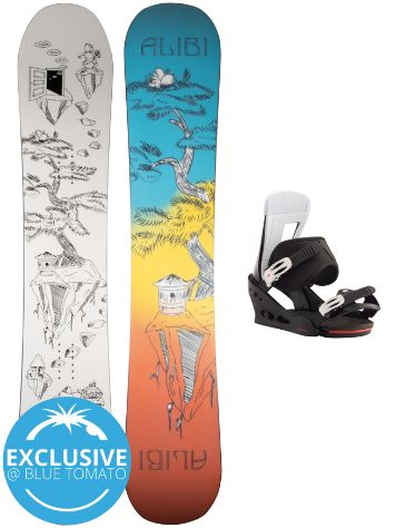 Alibi Snowboards Surreal 155 + Burton Freestyle M 2022 Lumilautapaketti