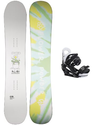 Alibi Snowboards Conjunto Snowboard 21Flowerchild 125 + Burton Smalls L Snow