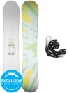 Alibi Snowboards Flowerchild 135 + Burton Smalls L 2022 Snowboardsæt