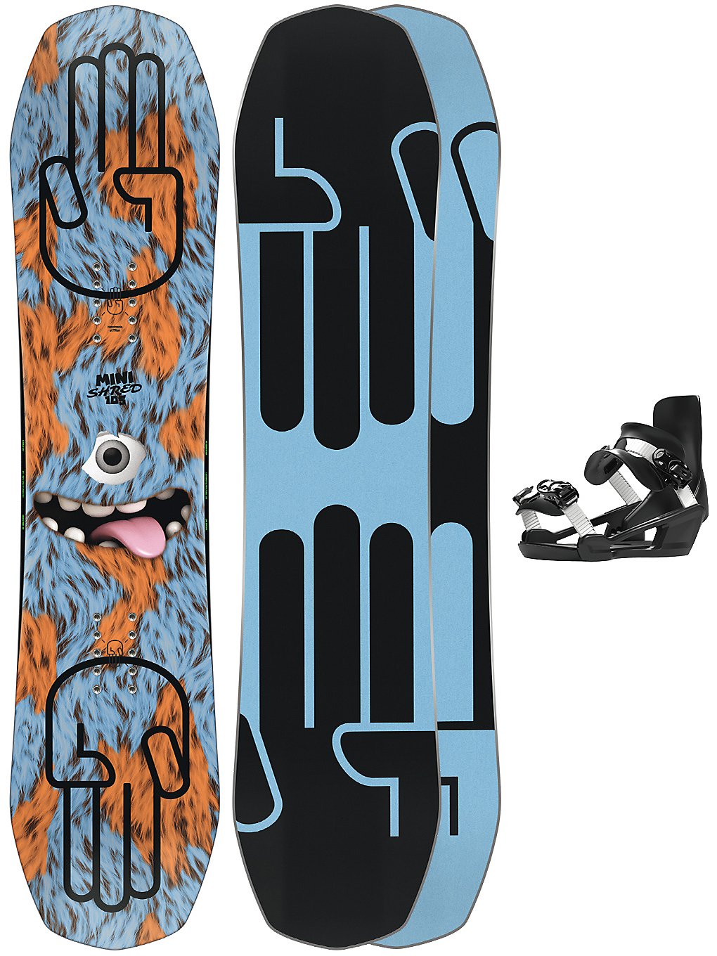 Bataleon Minishred 105 + Minishred SM 2022 Snowboard Set uni