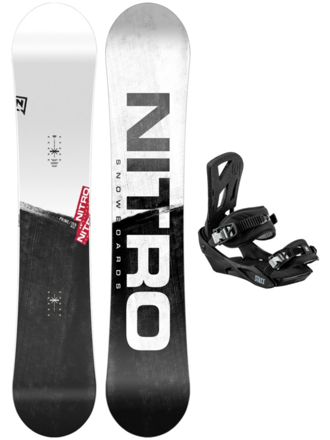 Nitro Prime Raw 159W + Staxx L Conjunto Snowboard