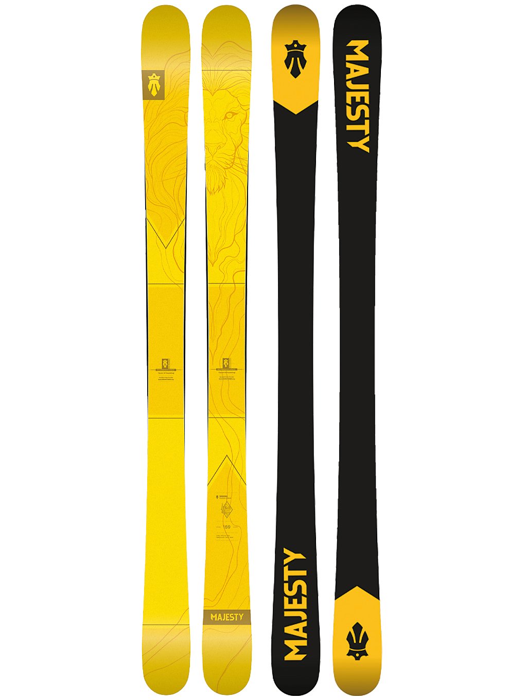 Majesty Vandal 3.0 92mm 160 2022 Skis yellow