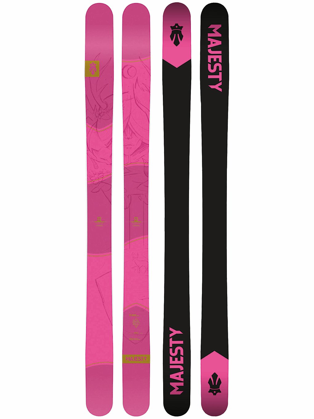 Majesty Velvet 100mm 170 2022 Skis pink