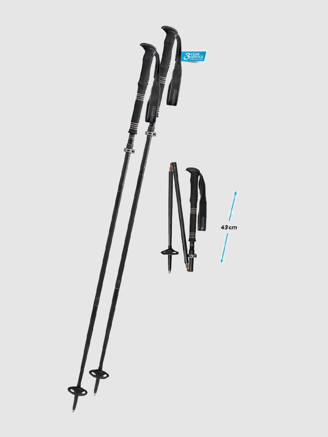 Komperdell Teleskopstave 21Crbn FXP4 Expedition Vari 120-140mm Te