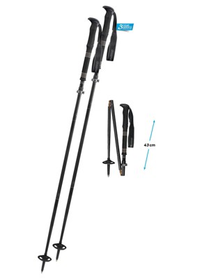 Komperdell Bastoncini Telescopici 21Crbn FXP4 Expedition Vari 120-140mm Te