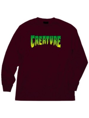 Creature Logo Long Sleeve T-Shirt burgundy