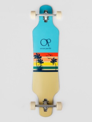 Photos - Skateboard Ocean Pacific Sunset Drop Through 39" Complete off white 