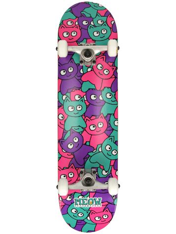Meow Skateboards Sticker Pile 7.75&quot; Skateboard complet