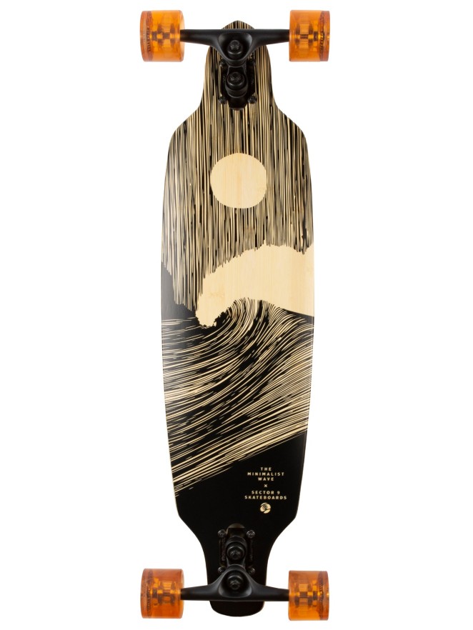 Sector 9 Minimalist Wave Bamboo Shoots 33.5″ Full  Moon Drop Through Skateboard