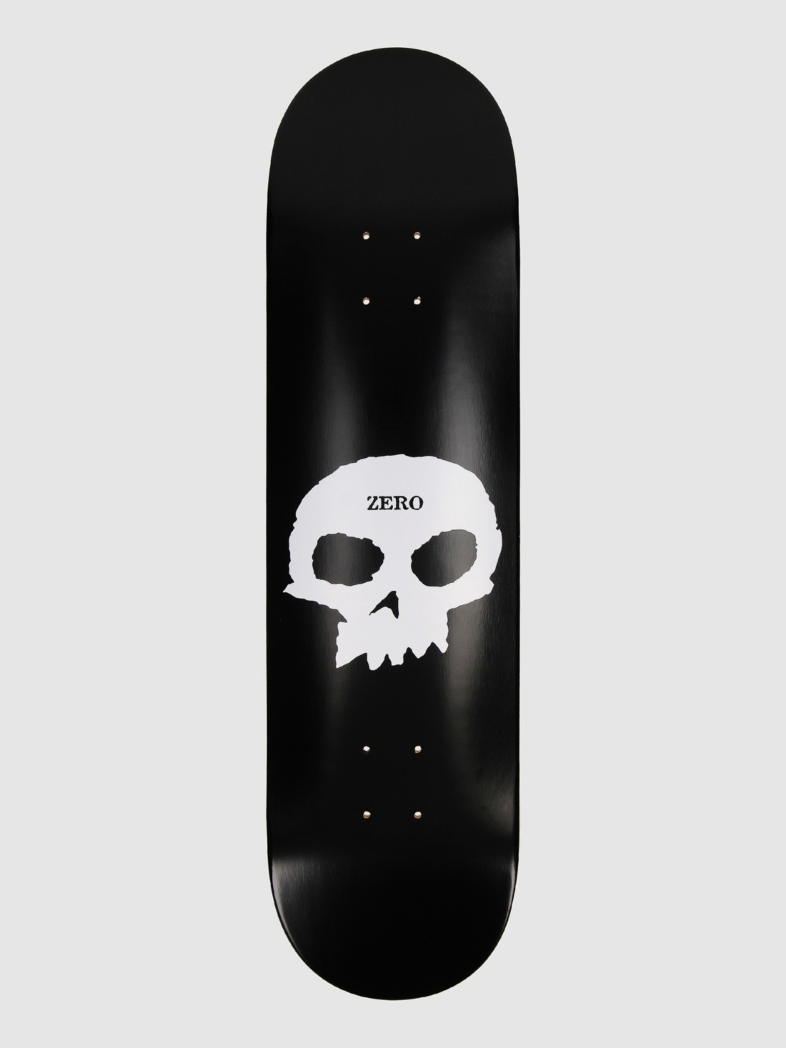 Zero Single Skull 8.0" Skateboard Deck black white