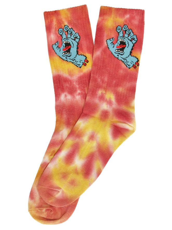 Santa Cruz Screaming Hand Tie Dye Socks