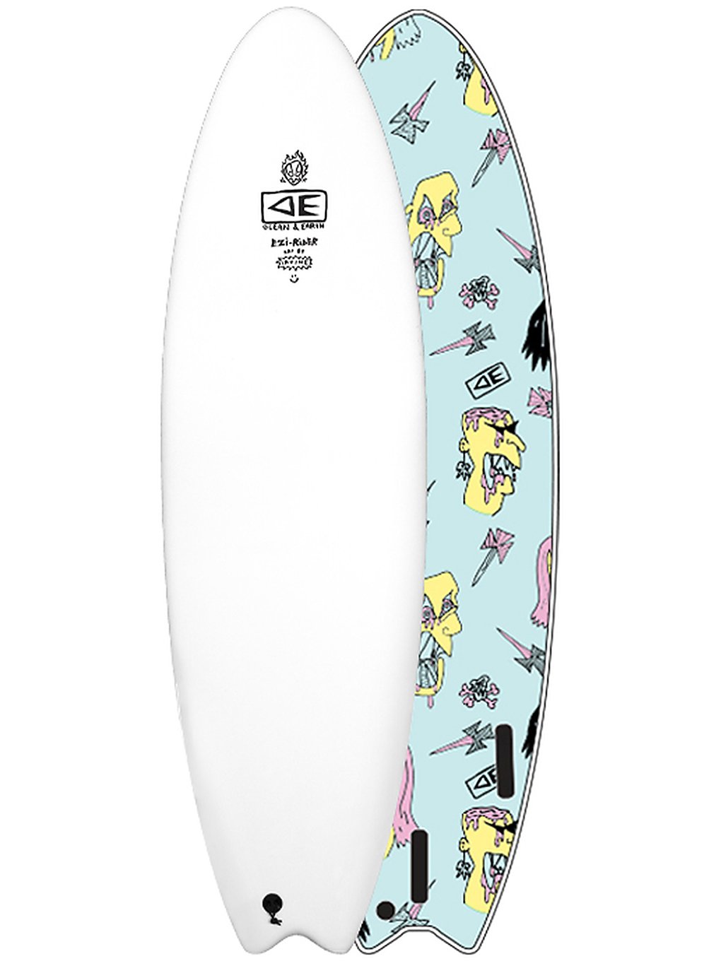 Ocean & Earth Brains Ezi Rider Soft 6'0 Surfboard white