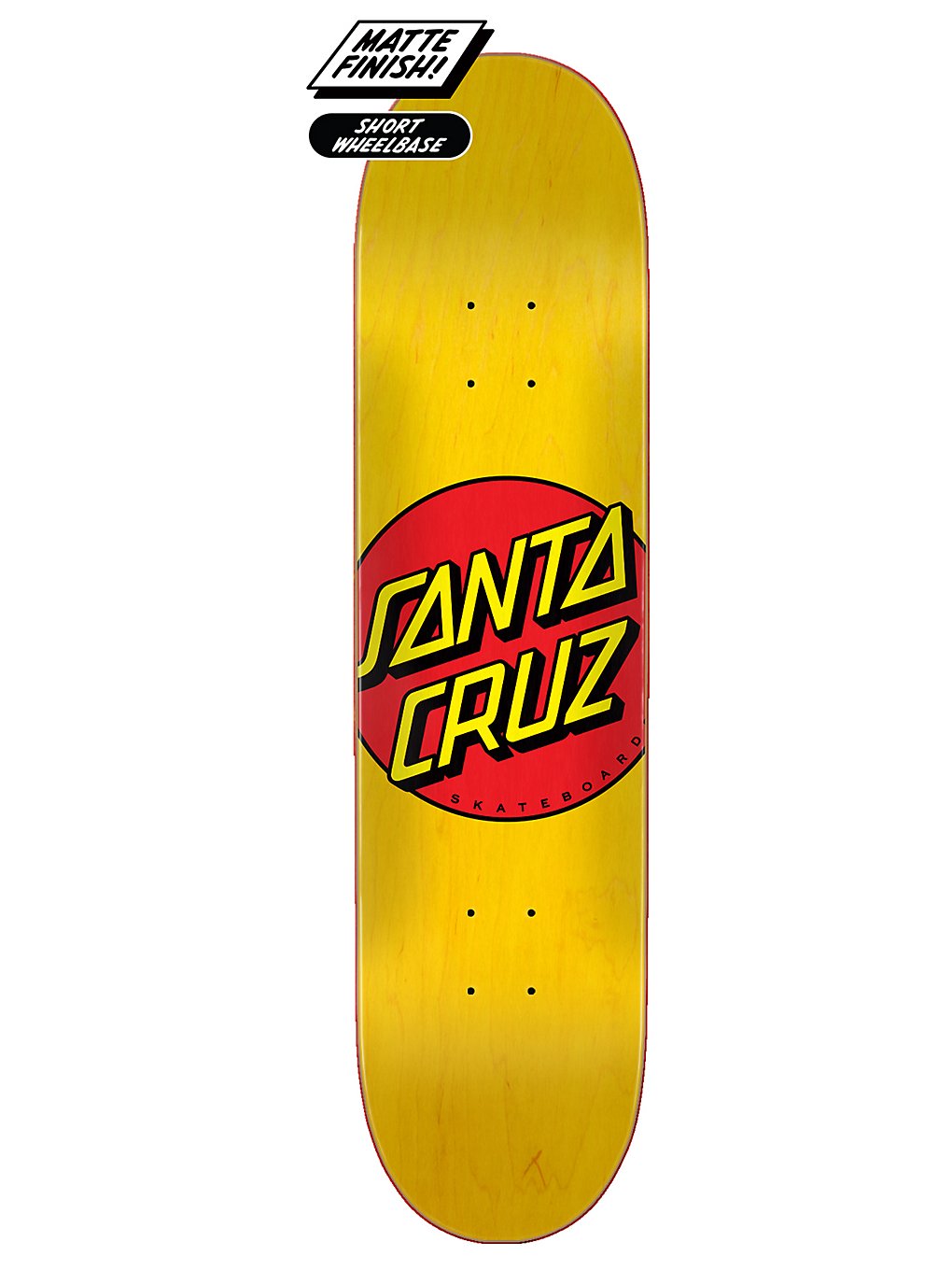 Santa Cruz Classic Dot 7.75 Skateboard Deck yellow