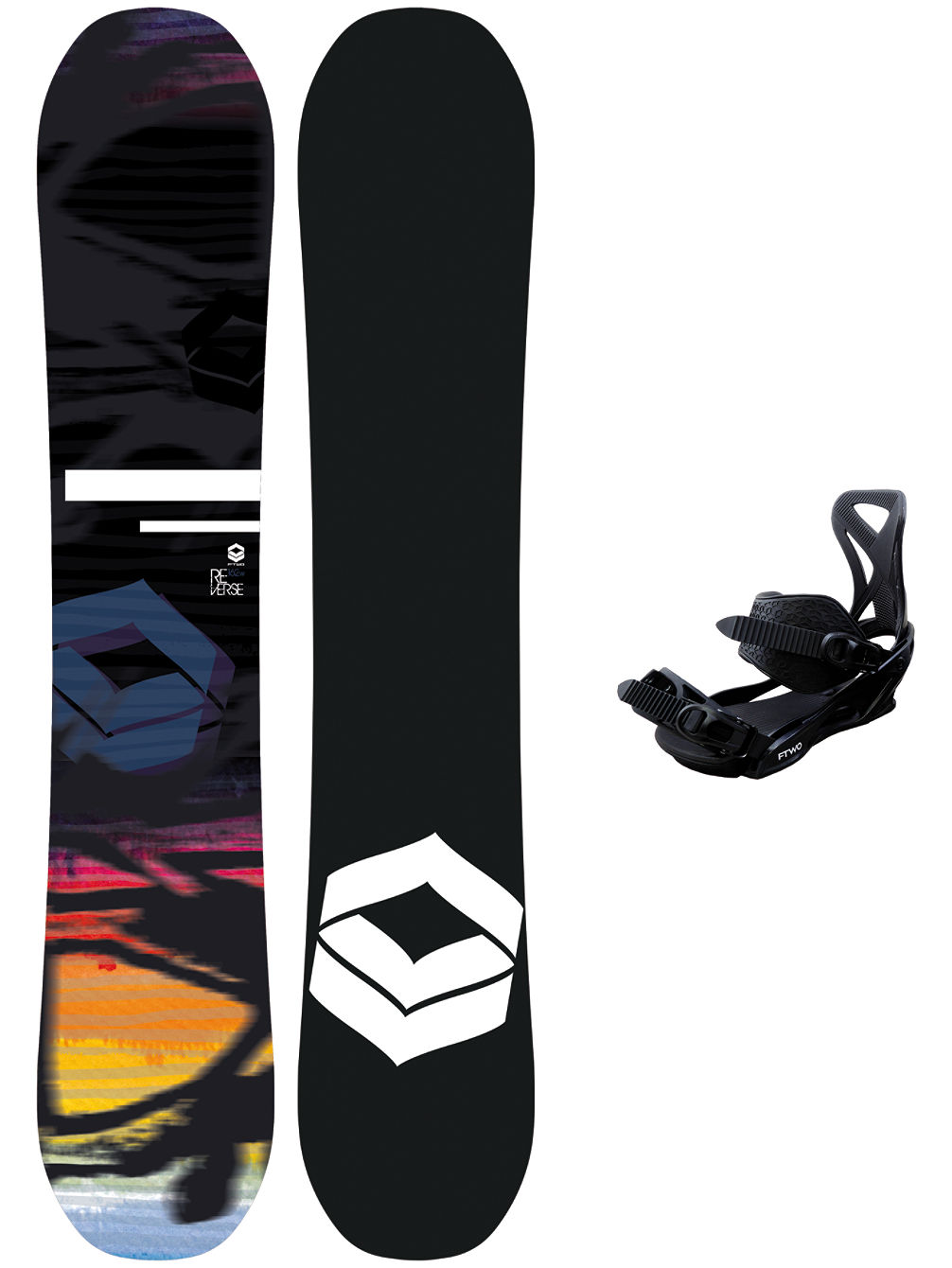 Reverse 143 + Sonic Pro M Black 2023 Zestaw snowboardowy