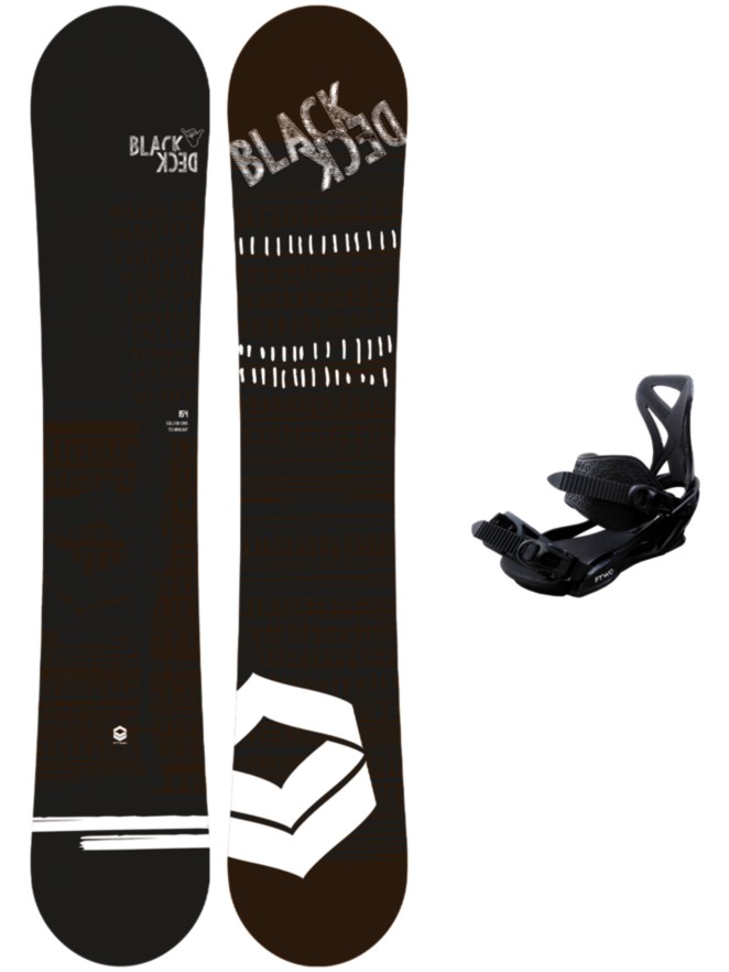 FTWO Blackdeck 155W + Sonic Pro L Black 2023 Snowboard-Set