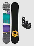 Union 130 + Junior M Black 2023 Snowboard Set