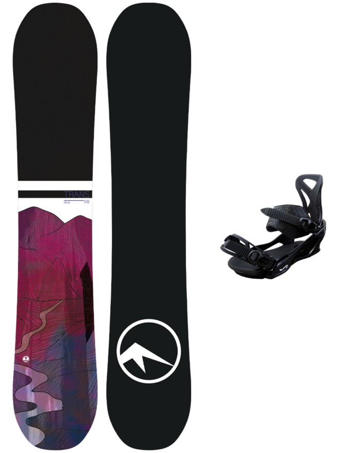 TRANS FR 152 + Team Pro M Black 2023 Snowboard-Set