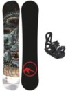 TRANS Pirate 130 + Junior M Black 2023 Kids Set de snowboard