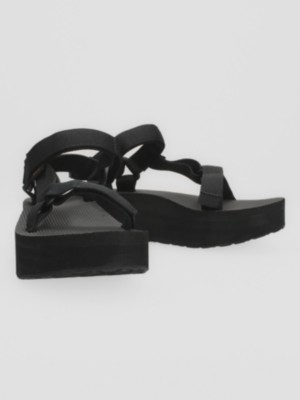 black teva flatform