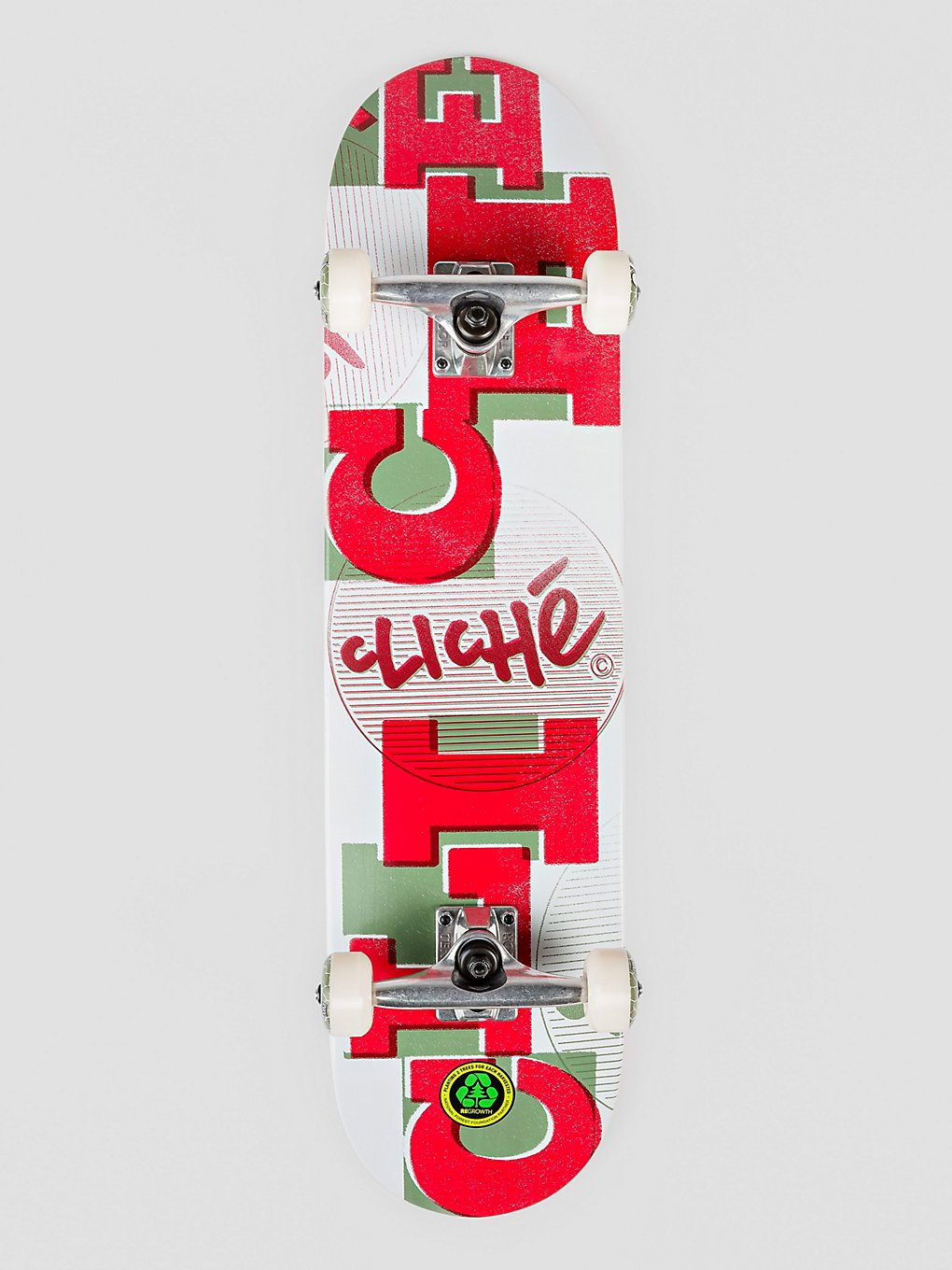 Cliché Uppercase 7.875" Skateboard white kaufen