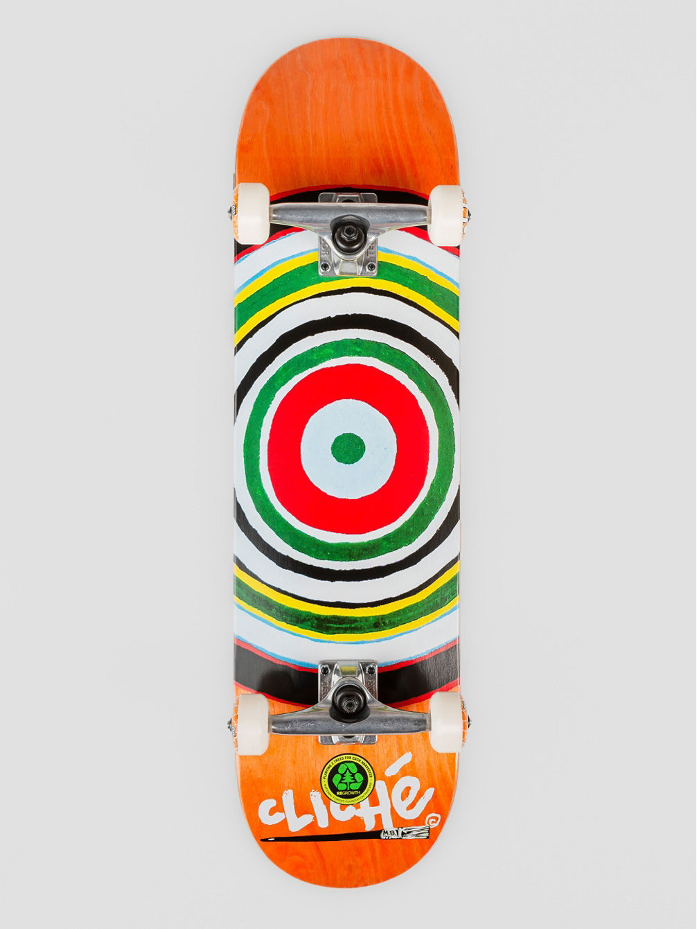 Painted Circle 8.25&amp;#034; Skateboard complet