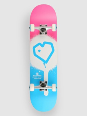 Photos - Skateboard Blue Print Blueprint Blueprint Spray Heart 7.75" Complete pink 