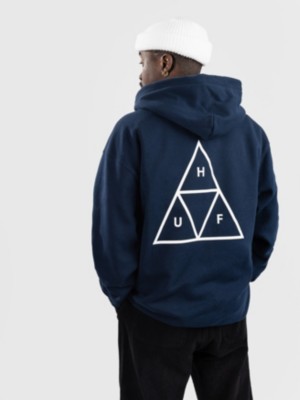 Sudadera outlet HUF ESSENTIALS OG LOGO PO HOODIE GREEK BLU | Atlas Stoked