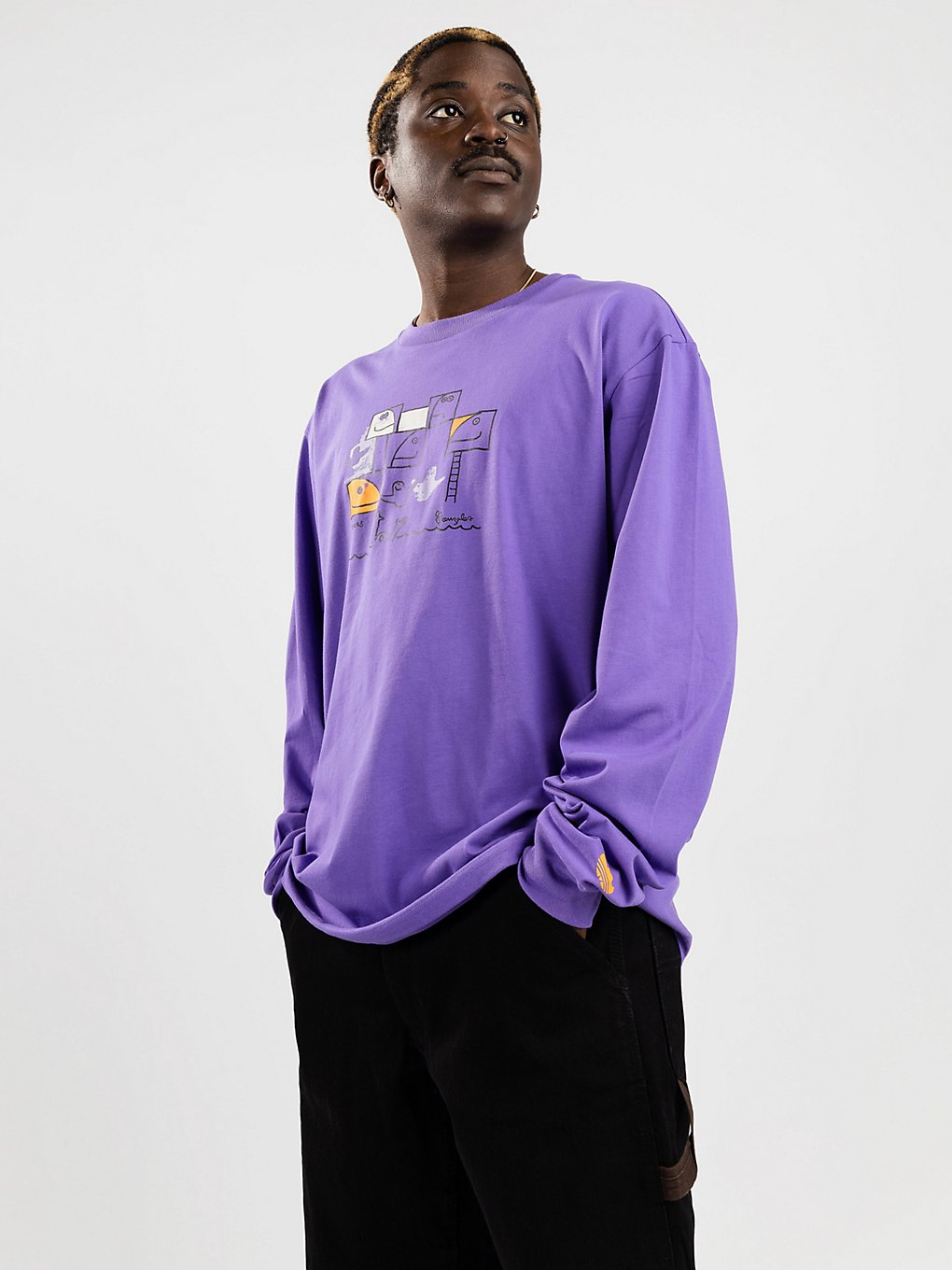 Adidas Skateboarding G Shmoo Long Sleeve T-Shirt violet