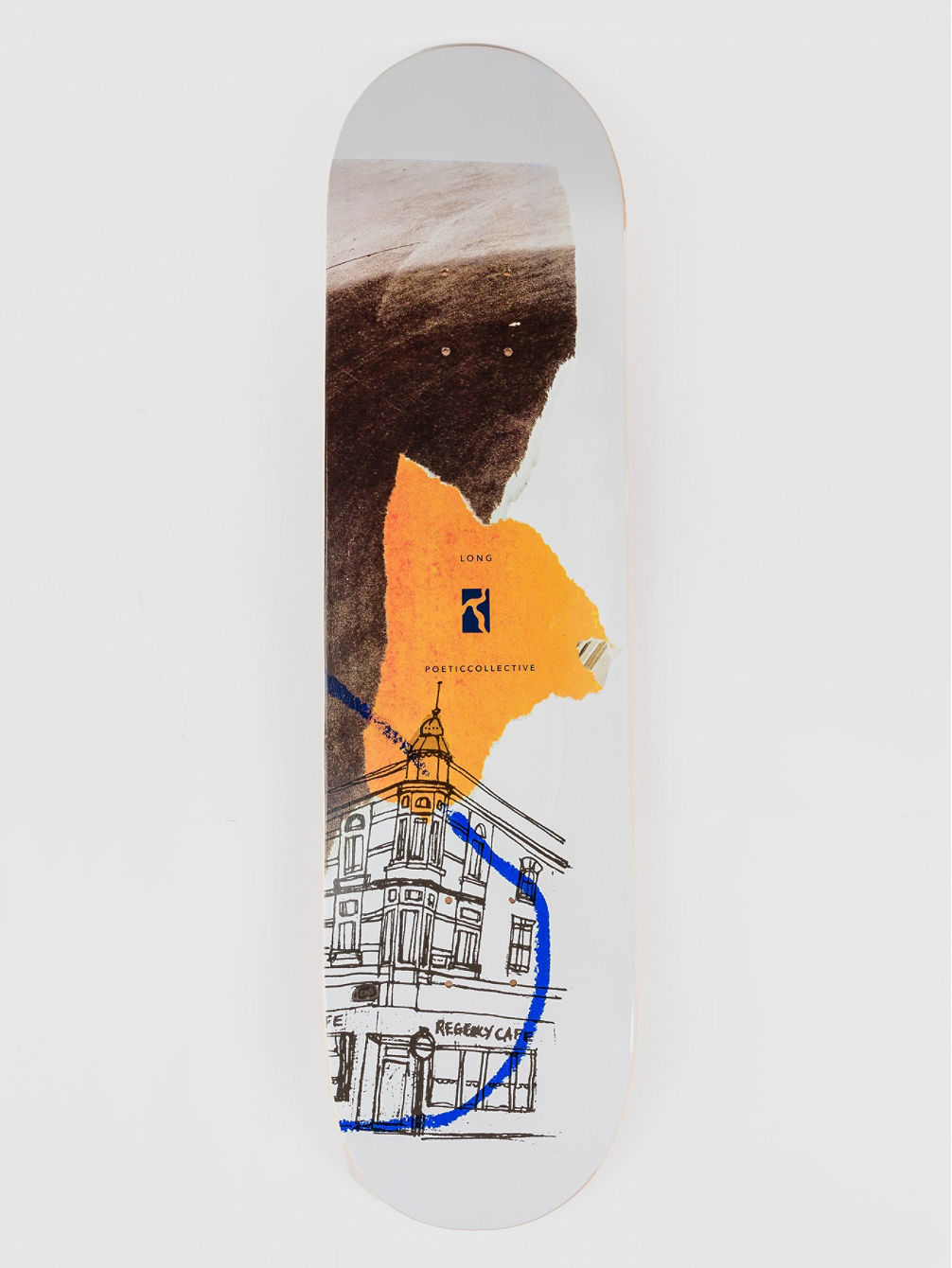 Long 8&amp;#034; Skateboard Deck