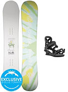Flowerchild 140 + Union Rosa S Black 2022 Snowboard-Set