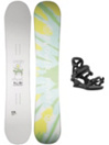 Alibi Snowboards Flowerchild 140 + Union Rosa S Black 2022 Snowboardpaket