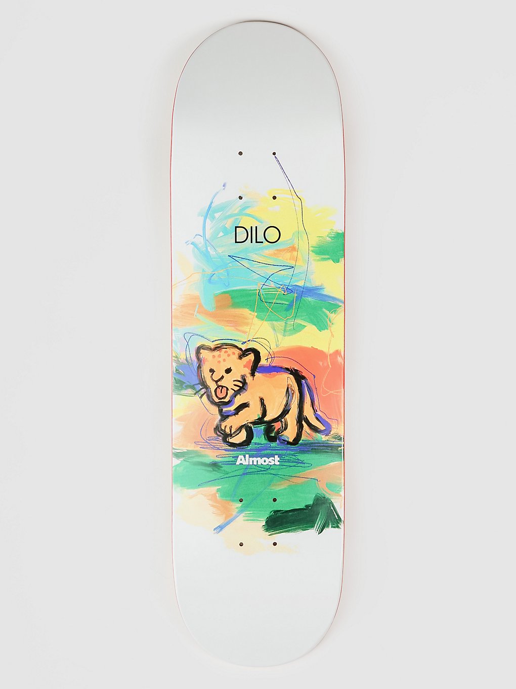 Almost Mean Pets Paintings Imp. Light Dilo 8.55 Skateboard Deck hvit