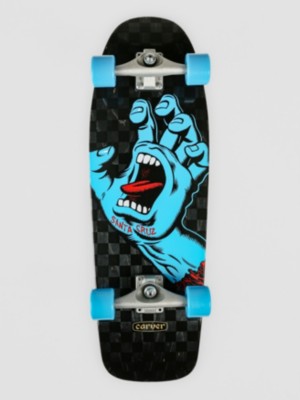 Photos - Skateboard Santa Cruz x Carver Screaming Hand Check 9.8" Complete black 