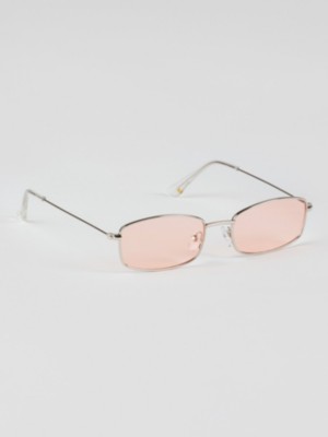 Glassy Rae Polarized Silver/Pink Mirror Sunglasses grå