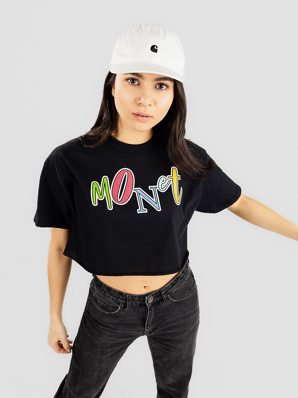 Monet Skateboards Jazzletters Cropped T-Shirt black kaufen