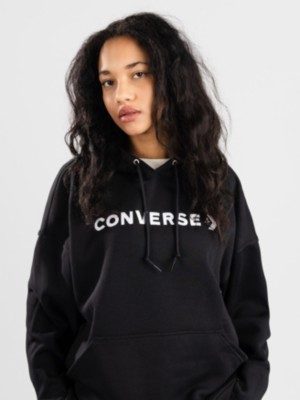 Converse Embroidered Oversized Hoodie svart