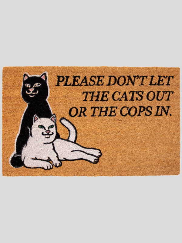 RIPNDIP Don'T Let The Cops In Rug brown