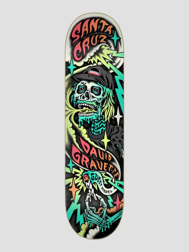 Santa Cruz Gravette Hippie Skull 8.3″ Skateboard Deck