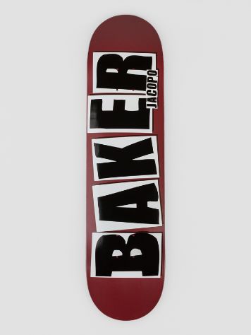 Baker JC Brand Name Maroon Matte 8.0&quot; Skateboard deck