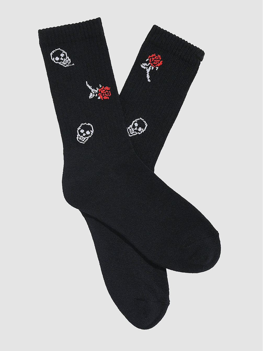 Rose Skull Crew Socken
