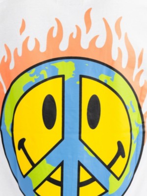 Smiley Earth On Fire T-skjorte