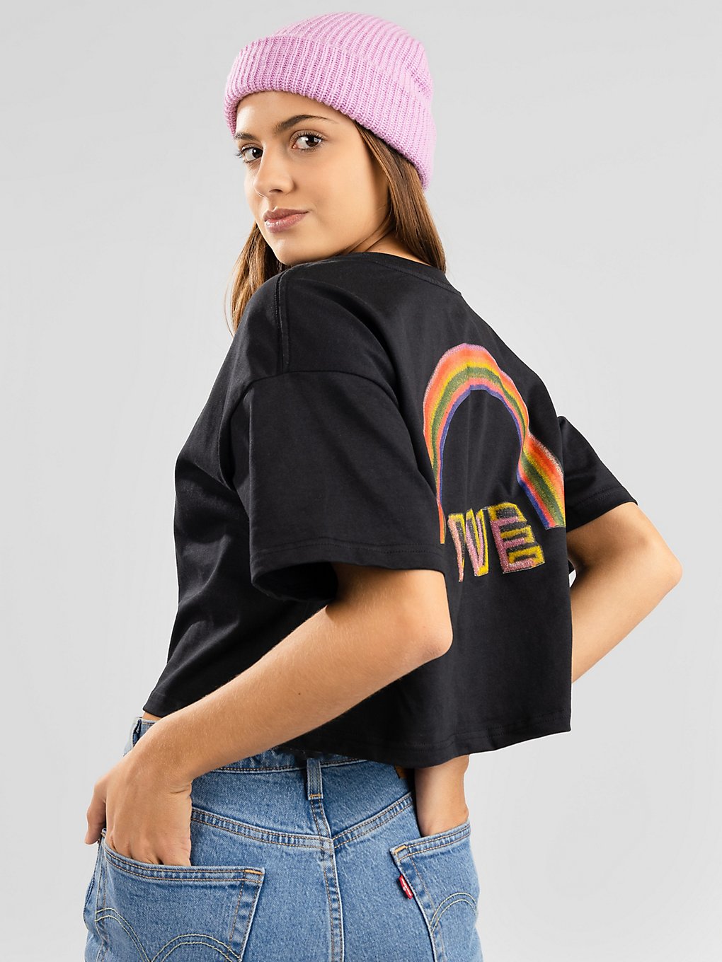 RVCA Oblow Rainbows Roll T-Shirt rvca black kaufen